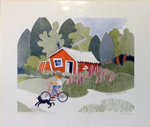 “Cabaña abandonada – Talkeetna” por Rie Muñoz 1993 – Firmado y numerado 1212/1250 - Imagen 1 de 7