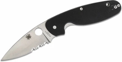 Cuchillo plegable SPYDERCO Énfasis hoja combinada satinada con asas G10 C245GPS *L@@K* Foto 1 de 4