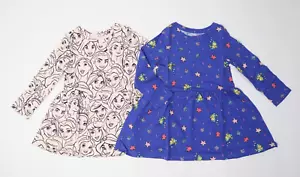 Pack de 2 vestidos de princesas Disney para niñas manga larga Buscando a Nemo Dory azul/beige 2T - Imagen 1 de 17