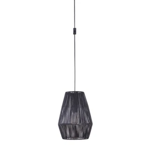 Craftmade Portable 12" Swag Pendant with Rattan Shade, Flat Black - SW2009-FB - Picture 1 of 1
