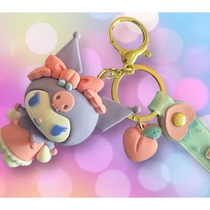 SANRIO Collectable Pastel Kuromi Keychain ~ Ships FAST from USA* w/stickers - Picture 1 of 5