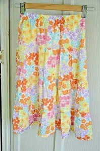 Gymboree Blumenmuster mehrfarbig Kinder elastische Taille MÄDCHEN Sommer Rock Größe 8 - Bild 1 von 4