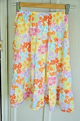 GYMBOREE Floral Multicolor Niño Cintura Elástica NIÑA Verano Falda Talla 8 Foto 1 de 4