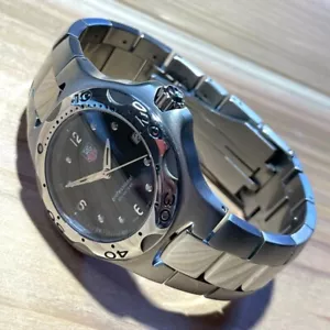 Reloj Tag Heuer Kirium Automático Para Hombre Esfera Negra Redonda WL1112-0 Usado De Japón - Imagen 1 de 12