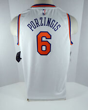 Youth New York Knicks Kristaps Porzingis #6 White Assoc Jersey Swingman XL Nike