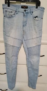 Pantalones de mezclilla elásticos ajustados Ring of Fire para hombre azul claro talla 33x30 - Imagen 1 de 8
