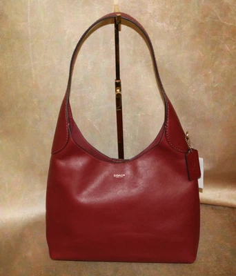 COACH BROOKLYN 28 NWT SIZZALING DARK RUBY SHOULDER BAG W PAZZAZZ! - Image 1 of 4