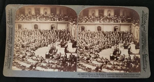 Tribute to McKinley's Memory Sec Hay's Eulogy 1902 Stereoview #44 - Picture 1 of 3