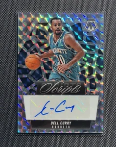 Dell Curry Scripts Auto 2024-25 Panini Silver Mosaic Prizm Hornets #MS-DEL - Picture 1 of 2