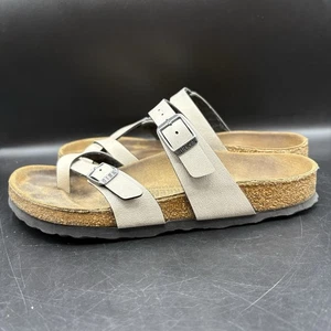 Sandali Birkenstock Mayari punta passante fibbia regolabile cinturino scarpe donna 38 US 7 - Foto 1 di 12