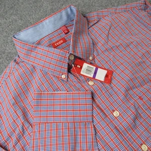 Izod Hemd Herren 2XLT Tall rot blau kariert Essential Big Tall Backapfel - Bild 1 von 14