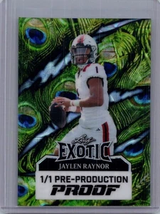 Jaylen Raynor 2025 Leaf Metal Football 1/1 Pre Production Proof - Bild 1 von 1