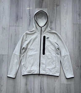 Nike sportswear tech grey full zip fleece hooded fleece jumper Size L - Picture 1 of 6