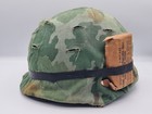 Original US M1 Vietnam Era Helmet Mitchell Leaf Camo Cover Stahlhelm