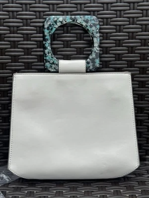 Zara 手提包带蓝色五彩纸屑手柄和斜挎包带,9 1/2x 7 1/2 英寸 — 第 1/4 张图片