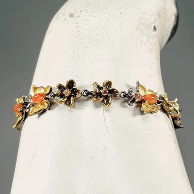 Joyería Pulsera Cornalina Natural Plata de Ley 925 6.75"/BR13720 Foto 1 de 4