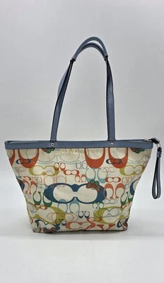 Bolso de hombro Y2k Coach Optic Signature 2011 F17422 estampado de mariposas Foto 1 de 4