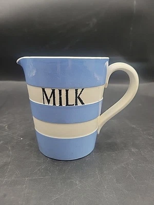 T G Green Cornish utensilios de cocina jarra de leche 1 pinta azul blanco 6" Foto 1 de 4