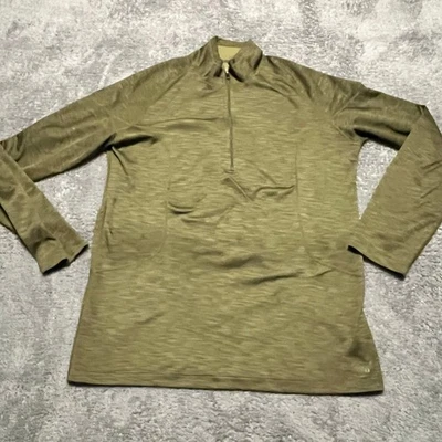 Camisa REI Para Hombre Grande Alta Activa 1/4 Cremallera Pullover Manga Larga Verde Foto 1 de 4