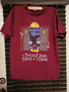 Vintage Disney T-Shirt 90er Mickey Mouse Twilight Zone Tower Of Terror Ride XL - Bild 1 von 9