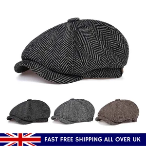 Hat Newsboy Flat Cap Baker Boy Gatsby Men Retro Peaky Blinders - Picture 1 of 13