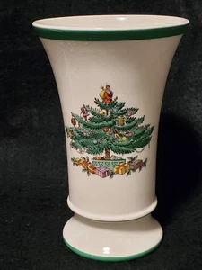 SPODE CHRISTMAS Evergreen TREE PORCELAIN VASE 5.5" TALL S3324R EUC - Picture 1 of 4