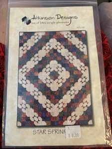 Star Sprinkles Quilt Pattern by Atkinson Designs Wall To King Sizes - Picture 1 of 1