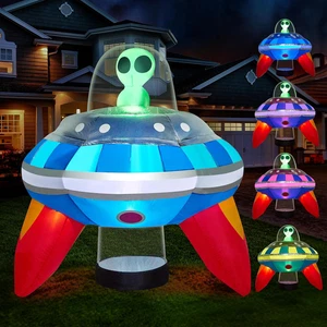 5 FT Halloween Inflatable Outdoor Decoration, Inflatable Alien Decor Outdoor, Al - Picture 1 of 8