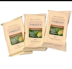 (3) 12X8 Yardley London BODY WIPES 18ct. Disposable Washcloths LARGE 12"x8" - Picture 1 of 2