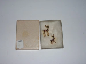 Vintage Fawn Deer Pair Brooch Pins - Picture 1 of 1