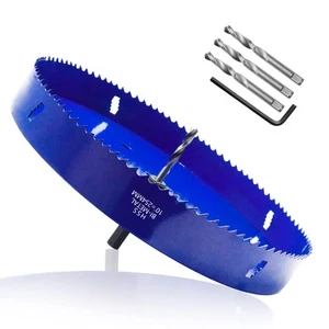 10 Inch Hole Saw with Heavy Duty Arbor, 1.2 Inch Cutting Depth HSS Bi-Metal H... - Picture 1 of 7