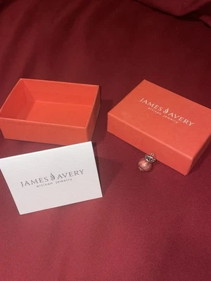 James Avery Tiara Princesa de Plata Esterlina Retirada Rosa Acabado Dije con Caja Foto 1 de 4