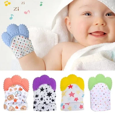 Infant Teething Gloves Chewable Mittens Baby Dental Care Teether Toys for Kids - Image 1 of 4