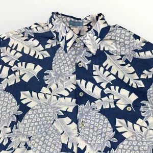 Camisa tropical hawaiana Kaylua Bay Resortwear piña AOP para hombre L 100 % rayón - Imagen 1 de 7