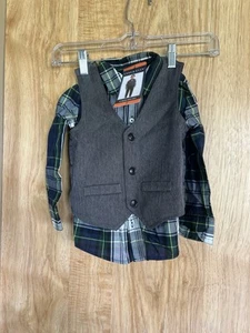 Andy And Evan Boy’s 3Pc Suit SHIRT, VEST & TIE Size 2T 2 Years NWT - Picture 1 of 4