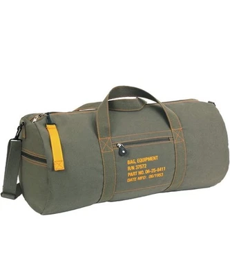 NEW Rothco Canvas Equipment Duffle Bag In Olive Drab - Imagem 1 de 4