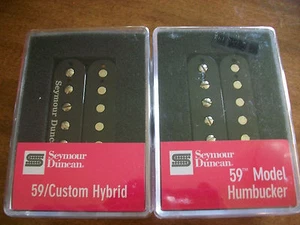 SEYMOUR DUNCAN SH-16 59/CUSTOM HYBRID AND SH-1N 59 4C HUMBUCKER PICKUP SET BLACK - Picture 1 of 2
