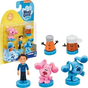 Blues Clues Stamps 5pk Josh Cinnamon Paprika Magenta Nickelodeon Figure Set - Picture 1 of 9