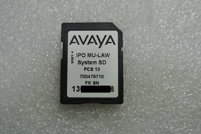 AVAYA IPO MU-LAW PCS13 SYSTEM SD Card Avaya IP 500 V2 700479710 - Image 1 of 2