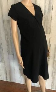 Vestido de maternidad de colección talla S negro manga corta atado hecho en EE. UU. Madre del mañana - Imagen 1 de 7