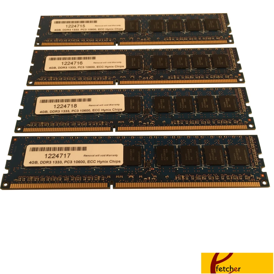 24GB (6 x4GB) Memory DDR3 1333 PC3 10600 ECC for HP Workstation Z400 w 6 sockets - Image 1 of 1