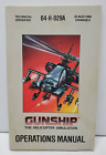 Gunship video game MANUAL ONLY  commodore 64 helicopter simulation 64-H-029A