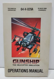 Gunship video game MANUAL ONLY commodore 64 helicopter simulation 64-H-029A - Picture 1 of 5