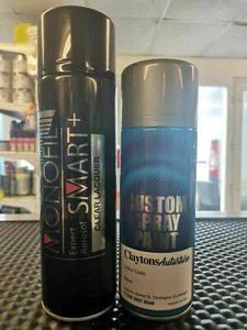 PROFESSIONAL SPRAY PAINT KIT FOR BMW TITANIUM SILVER 354 - INC 500ML CLEAR COAT - Picture 1 of 4