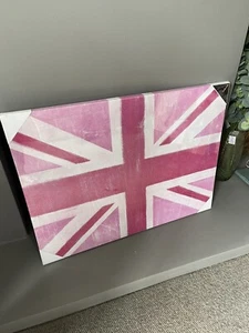 Union Pink British Flag Wall Art - Picture 1 of 8