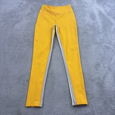 Splits59 Leggings Mujer S Amarillo Gris Rayas Atlético Yoga Entrenamiento Atletismo Foto 1 de 4