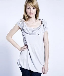EVISU Japan lovely grey top tunic t-shirt maglietta tunica donna grigio S BNWT - Picture 1 of 12