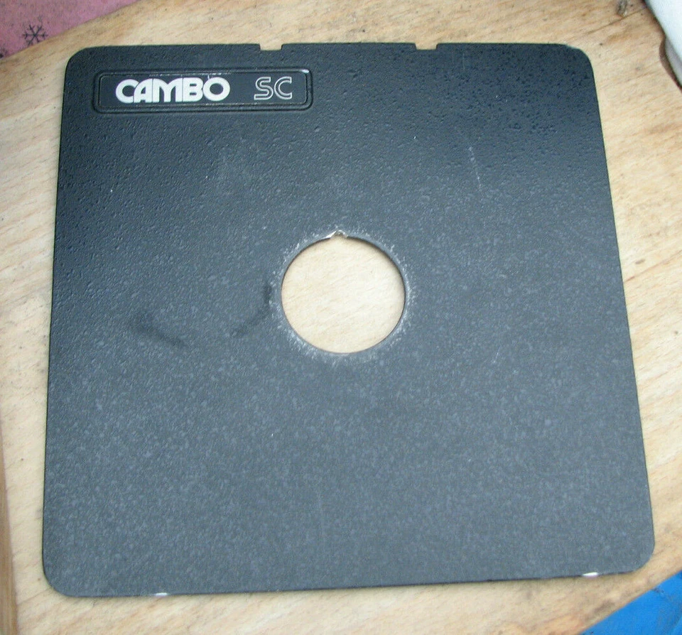 original Cambo SC Monorail 10x8 5x4 metal lens board copal 0 34.5mm hole - Image 1 of 2