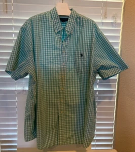 Ralph Lauren Polo 3XLT Camisa a Cuadros Verde/Blanco Botón - Imagen 1 de 6
