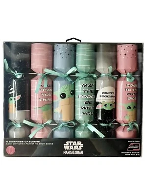 Star Wars The Mandalorian Mujer Calcetines Corte Bajo 6pk Sorpresa Galletas Talla 4-10 Nuevos Foto 1 de 4